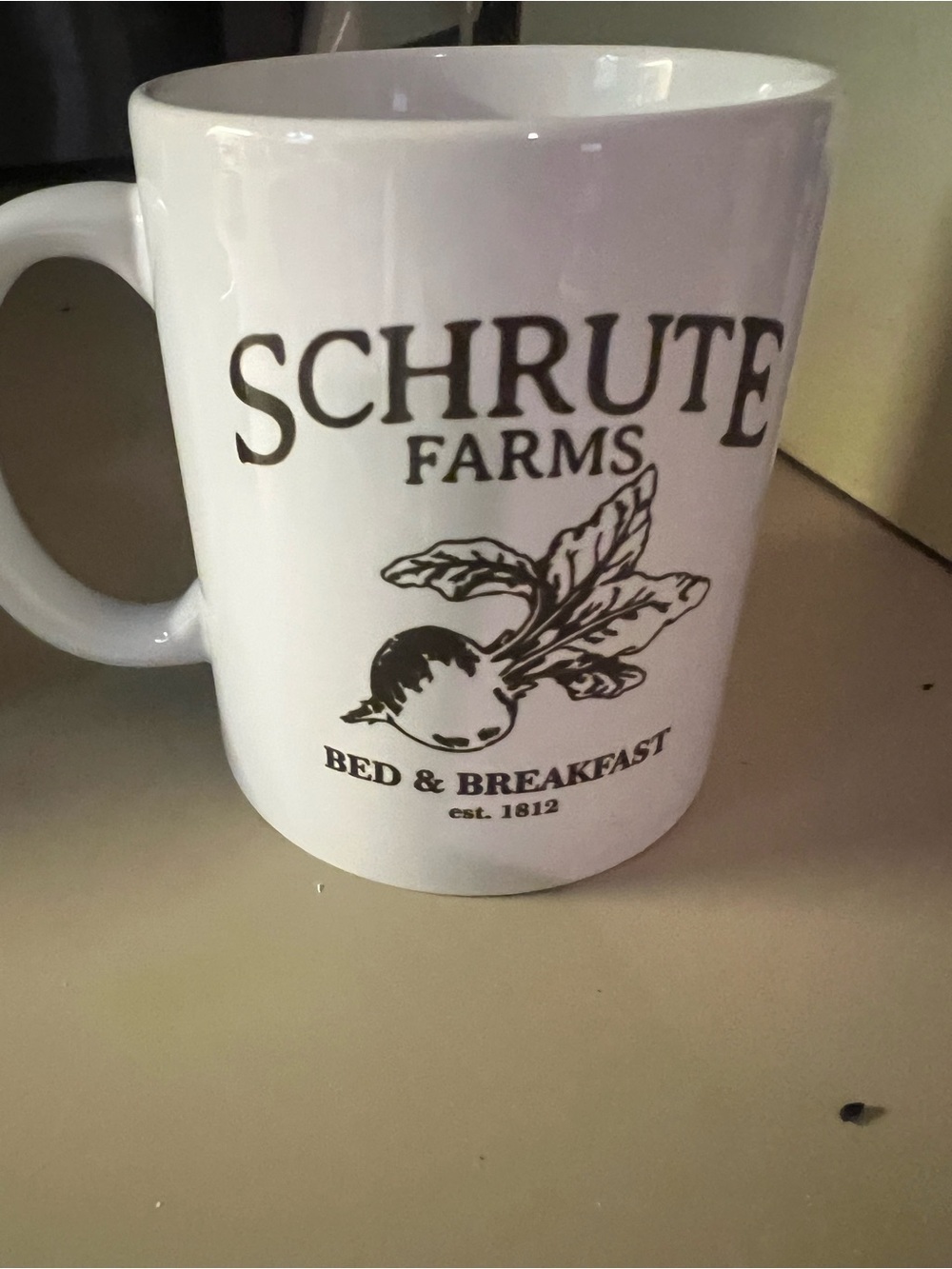 White Ceramic Mug - Bed & Breakfast Logo